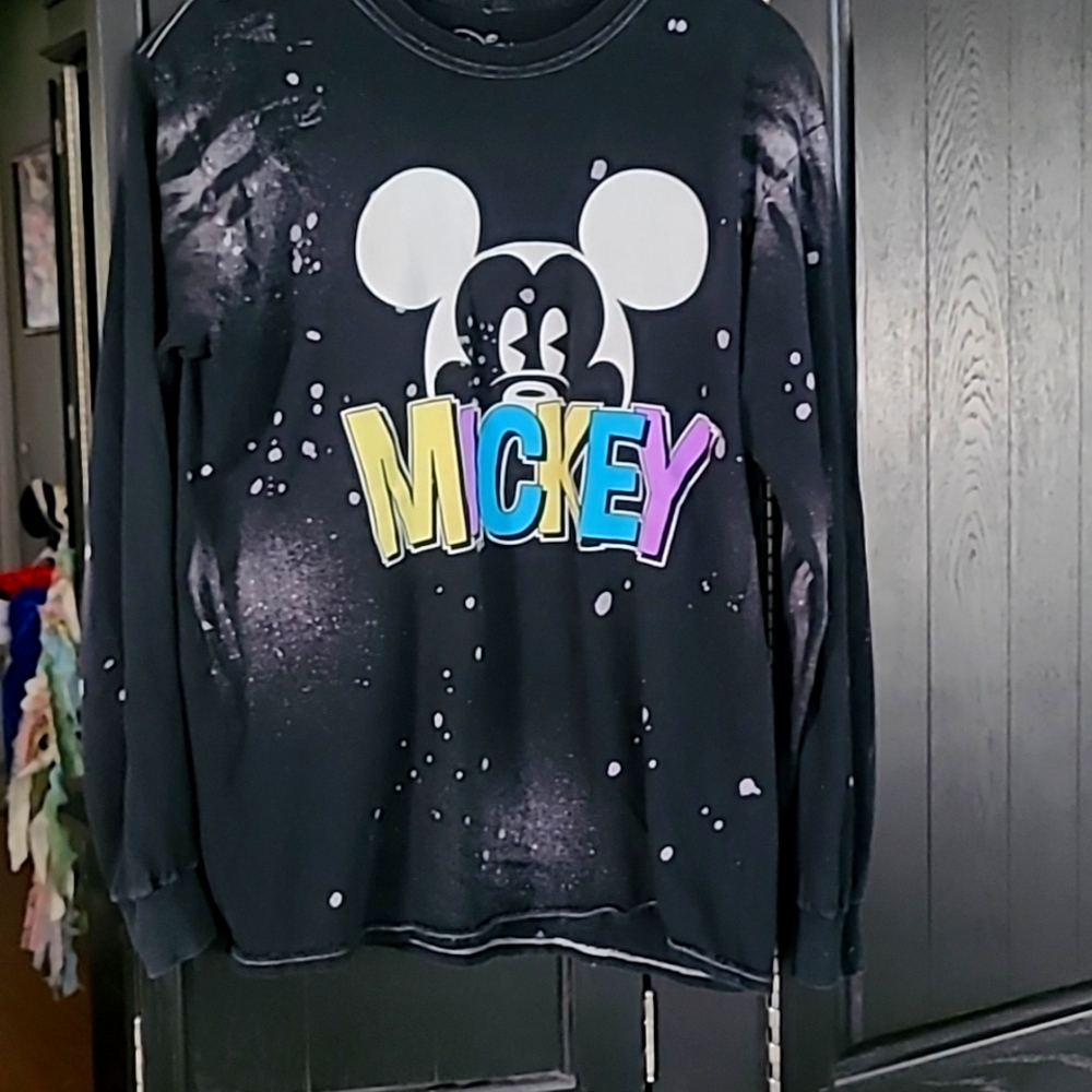 Disney Mickey Mouse long sleeve shirt. Bleached